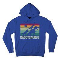 Vintage Daddysaurus Trex Dinosaur Daddy FatherS Day Gift Hoodie