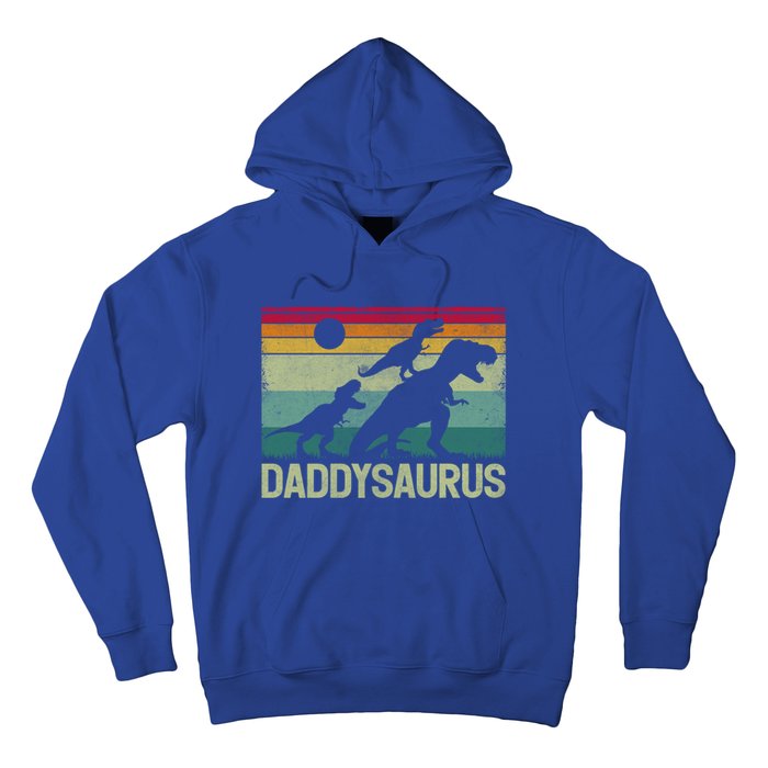 Vintage Daddysaurus Trex Dinosaur Daddy FatherS Day Gift Hoodie