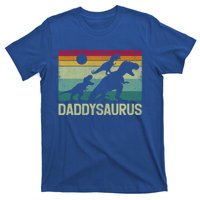 Vintage Daddysaurus Trex Dinosaur Daddy FatherS Day Gift T-Shirt