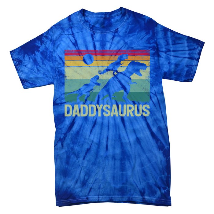 Vintage Daddysaurus Trex Dinosaur Daddy FatherS Day Gift Tie-Dye T-Shirt