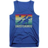 Vintage Daddysaurus Trex Dinosaur Daddy FatherS Day Gift Tank Top