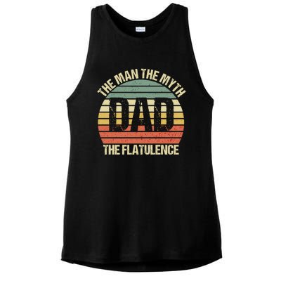 Vintage Dad The The Myth The Bad The Flatulence Gift Ladies PosiCharge Tri-Blend Wicking Tank