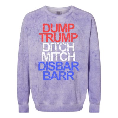 Vintage Dump Trump Ditch Mitch Disbar Barr Anti Trump Colorblast Crewneck Sweatshirt