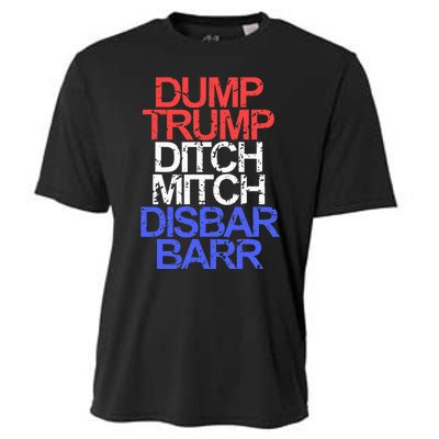 Vintage Dump Trump Ditch Mitch Disbar Barr Anti Trump Cooling Performance Crew T-Shirt