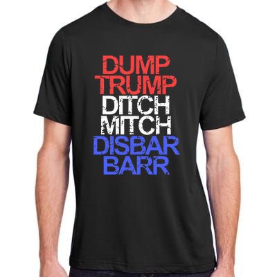 Vintage Dump Trump Ditch Mitch Disbar Barr Anti Trump Adult ChromaSoft Performance T-Shirt