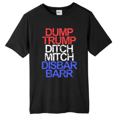 Vintage Dump Trump Ditch Mitch Disbar Barr Anti Trump Tall Fusion ChromaSoft Performance T-Shirt