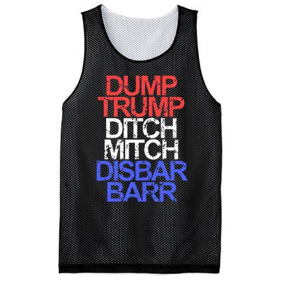 Vintage Dump Trump Ditch Mitch Disbar Barr Anti Trump Mesh Reversible Basketball Jersey Tank