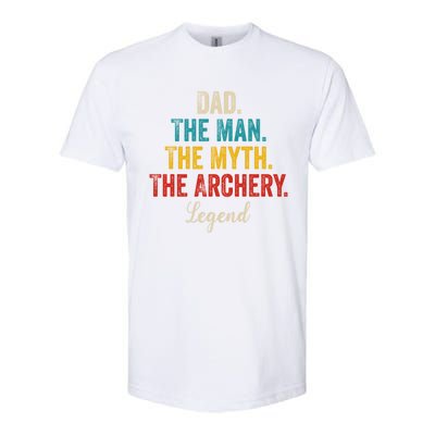 Vintage Dad The The Myth The Archery Legend Father Day Gift Softstyle CVC T-Shirt