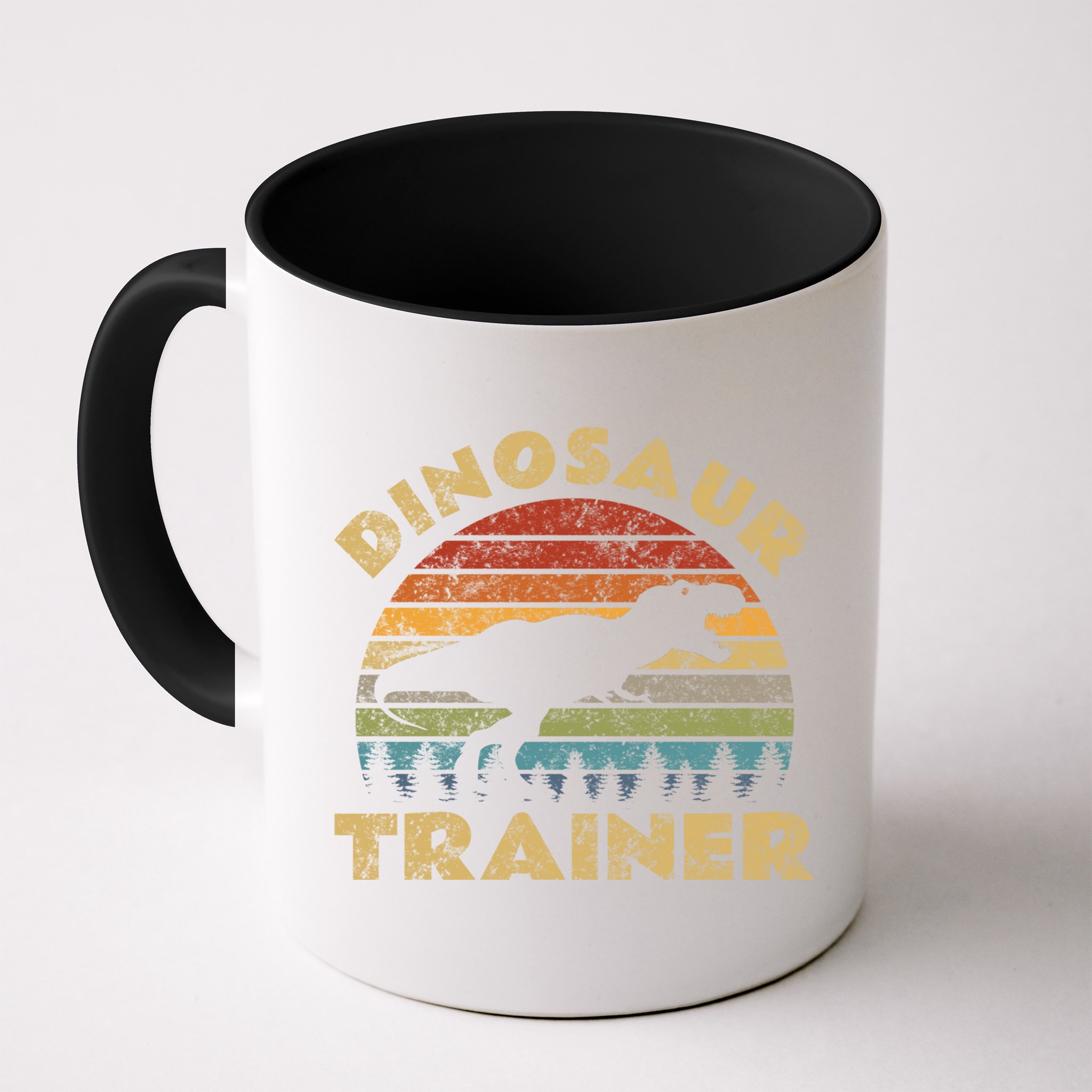 Vintage Dinosaur Trainer Halloween Costume Retro Sunset Dino Cool Gift Mug