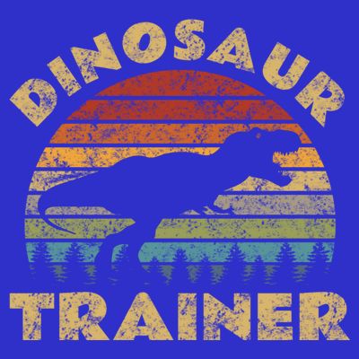 Vintage Dinosaur Trainer Halloween Costume Retro Sunset Dino Cool Gift T-Shirt