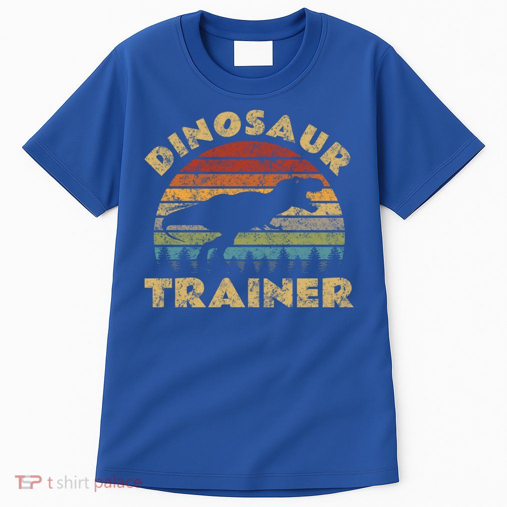 Vintage Dinosaur Trainer Halloween Costume Retro Sunset Dino Cool Gift Tall T-Shirt
