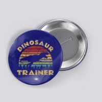 Vintage Dinosaur Trainer Halloween Costume Retro Sunset Dino Cool Gift Button