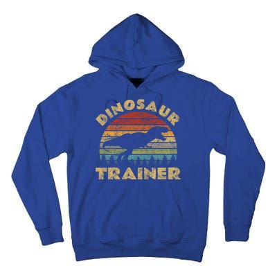 Vintage Dinosaur Trainer Halloween Costume Retro Sunset Dino Cool Gift Tall Hoodie
