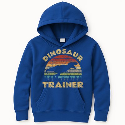 Vintage Dinosaur Trainer Halloween Costume Retro Sunset Dino Cool Gift Kids Hoodie