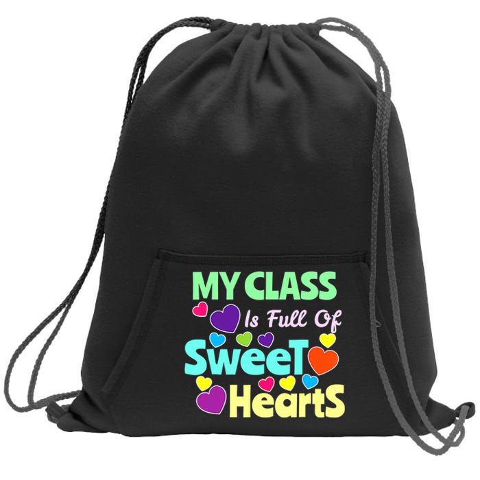 Valentines Day Teacher I Love My Sweet Students Sweatshirt Cinch Pack Bag