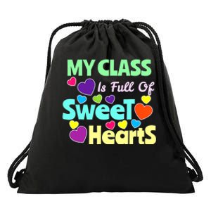 Valentines Day Teacher I Love My Sweet Students Drawstring Bag