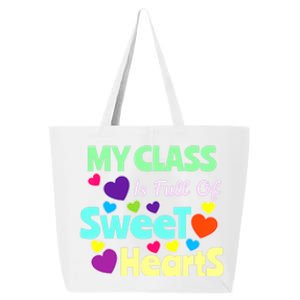 Valentines Day Teacher I Love My Sweet Students 25L Jumbo Tote