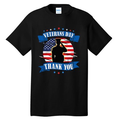 Veterans Day Thank you gifts American Flag Veteran Tall T-Shirt