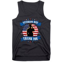 Veterans Day Thank you gifts American Flag Veteran Tank Top