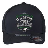 Vintage Derby Time Louisville Kentucky Horse Racing Flexfit Unipanel Trucker Cap