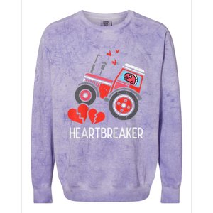 Valentines Day Tractor Heartbreaker Truck Colorblast Crewneck Sweatshirt