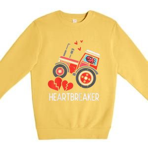 Valentines Day Tractor Heartbreaker Truck Premium Crewneck Sweatshirt