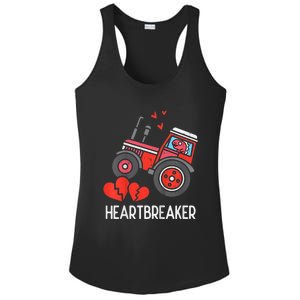 Valentines Day Tractor Heartbreaker Truck Ladies PosiCharge Competitor Racerback Tank