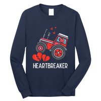 Valentines Day Tractor Heartbreaker Truck Long Sleeve Shirt