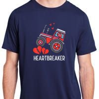 Valentines Day Tractor Heartbreaker Truck Adult ChromaSoft Performance T-Shirt