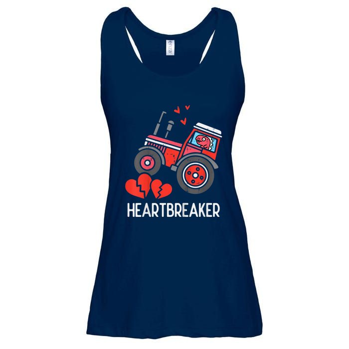 Valentines Day Tractor Heartbreaker Truck Ladies Essential Flowy Tank