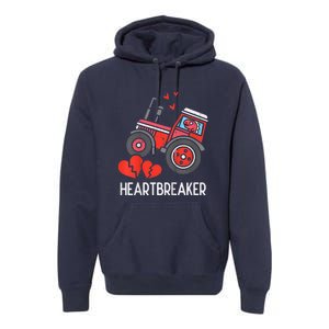 Valentines Day Tractor Heartbreaker Truck Premium Hoodie