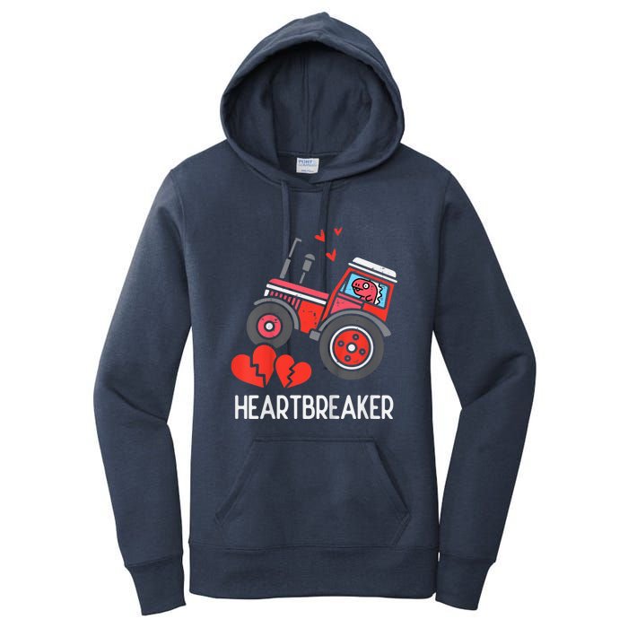 Valentines Day Tractor Heartbreaker Truck Women's Pullover Hoodie