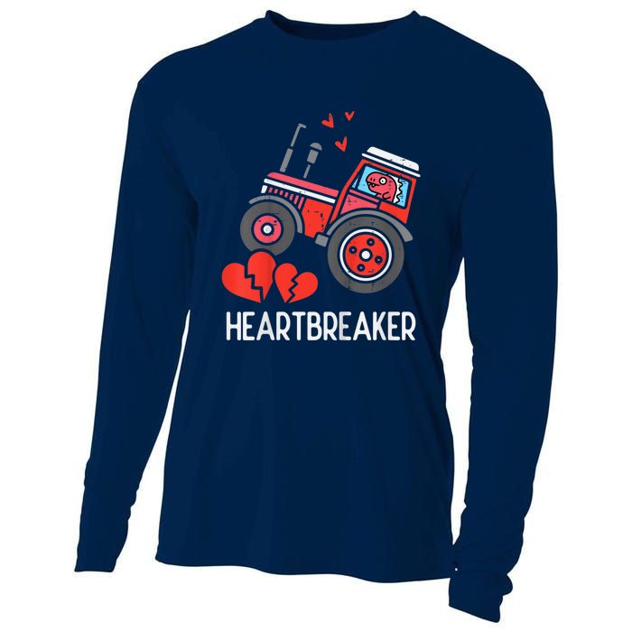 Valentines Day Tractor Heartbreaker Truck Cooling Performance Long Sleeve Crew