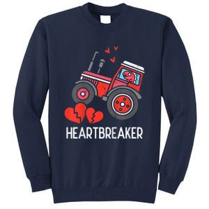 Valentines Day Tractor Heartbreaker Truck Tall Sweatshirt