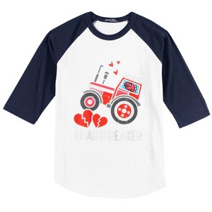 Valentines Day Tractor Heartbreaker Truck Baseball Sleeve Shirt