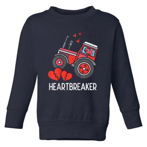 Valentines Day Tractor Heartbreaker Truck Toddler Sweatshirt