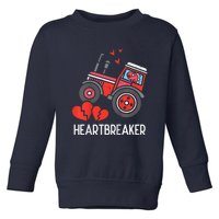 Valentines Day Tractor Heartbreaker Truck Toddler Sweatshirt