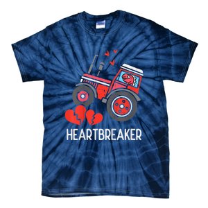 Valentines Day Tractor Heartbreaker Truck Tie-Dye T-Shirt