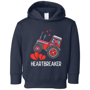 Valentines Day Tractor Heartbreaker Truck Toddler Hoodie