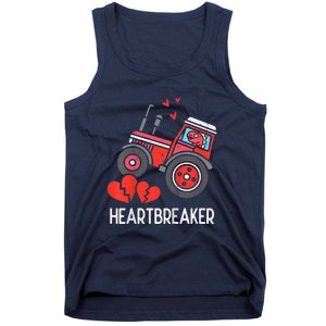 Valentines Day Tractor Heartbreaker Truck Tank Top