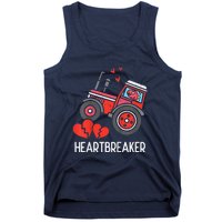 Valentines Day Tractor Heartbreaker Truck Tank Top