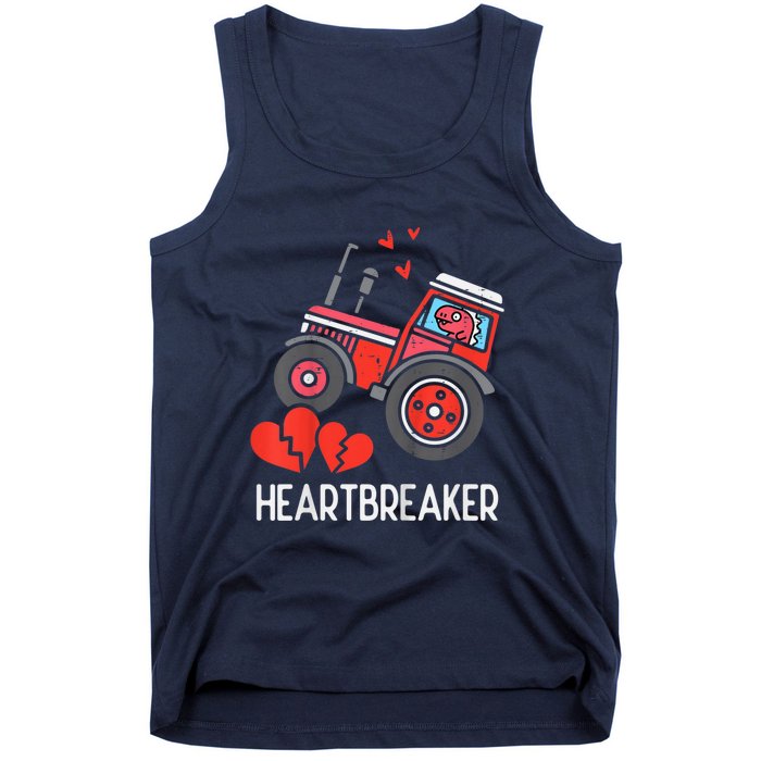 Valentines Day Tractor Heartbreaker Truck Tank Top