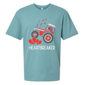 Valentines Day Tractor Heartbreaker Truck Sueded Cloud Jersey T-Shirt