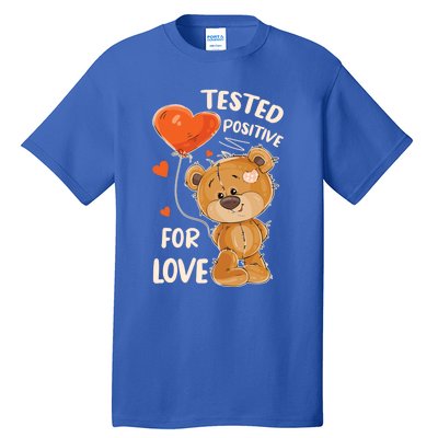 Valentines Day Teddy Bear With Heart Balloon For Her Cute Gift Tall T-Shirt