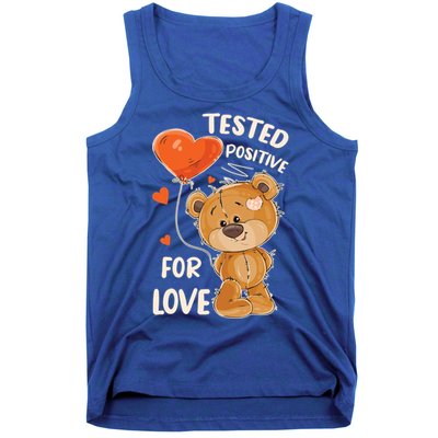 Valentines Day Teddy Bear With Heart Balloon For Her Cute Gift Tank Top