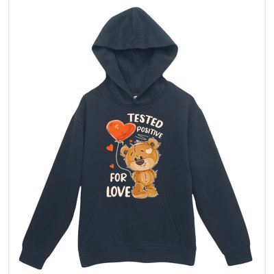 Valentines Day Teddy Bear With Heart Balloon For Her Cute Gift Urban Pullover Hoodie