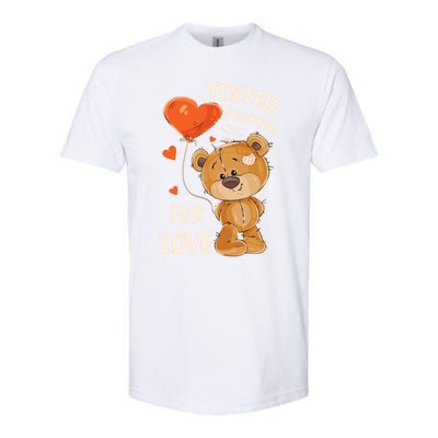 Valentines Day Teddy Bear With Heart Balloon For Her Cute Gift Softstyle CVC T-Shirt