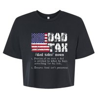 Vintage Dad Tax Definition Funny Fathers Day America Flag Bella+Canvas Jersey Crop Tee