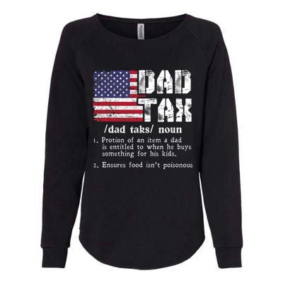 Vintage Dad Tax Definition Funny Fathers Day America Flag Womens California Wash Sweatshirt