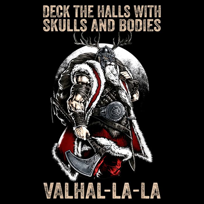 ValhallaLa Deck The Halls With Skulls And Bodies Vintage Cooling Performance Crew T-Shirt